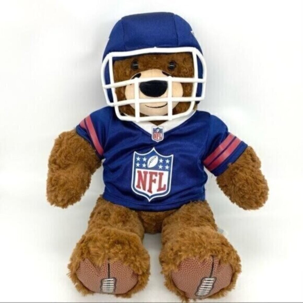 Build A Bear NFL Football Teddy Bear Plush Uniform and Helmet 17”